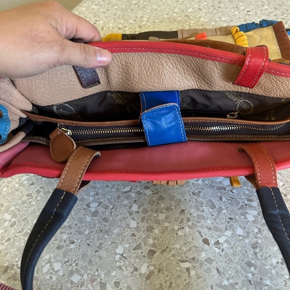 Amerileather Rainbow Shoulder Bag Womens Metallic Leather - Picture 7 of 11